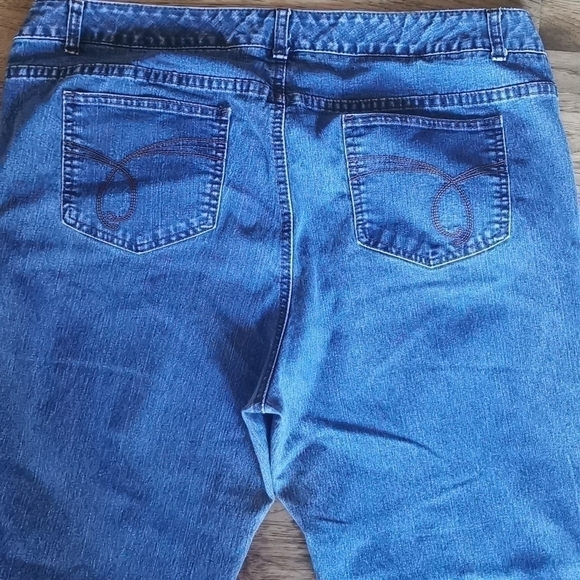 Ae Sport Additional Elle Slim Jeans Faded Plus 18 - Picture 6 of 7